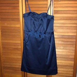 silky strapless dress